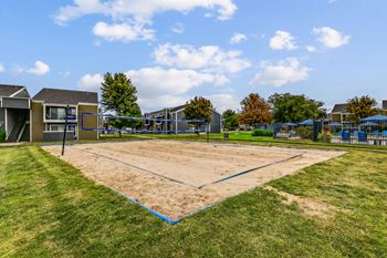 Sand volleyball court